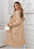 Dlouhý Kabát z paskiem Changing Of Seasons béžový