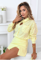 Bawełniana Košile w kwiaty Marbella žlutá