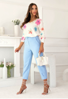 Lehký Svetr w kwiaty Octavia ecru