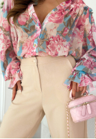 materiálové Kalhoty Laura černé