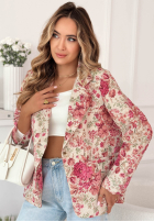 Żakardowa Sako w kwiaty Catarina růžová