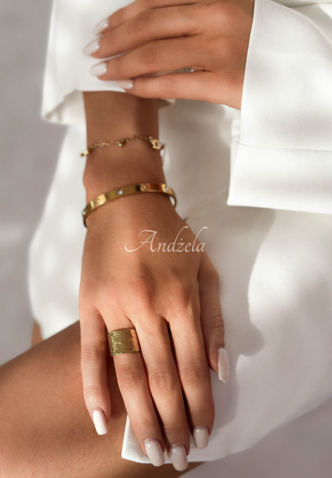 Nastavitelný prsten Georgia zlatý