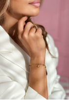 Náramek z koniczynkami Golden Clover zlatá