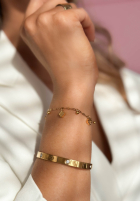 Náramek z koniczynkami Golden Clover zlatá