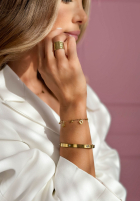 Náramek z koniczynkami Golden Clover zlatá