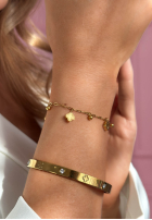 Náramek z koniczynkami Golden Clover zlatá