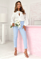 materiálové Kalhoty Pretty On Point červené