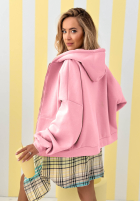 Mikina s kapucí oversize Don't Tell žlutá