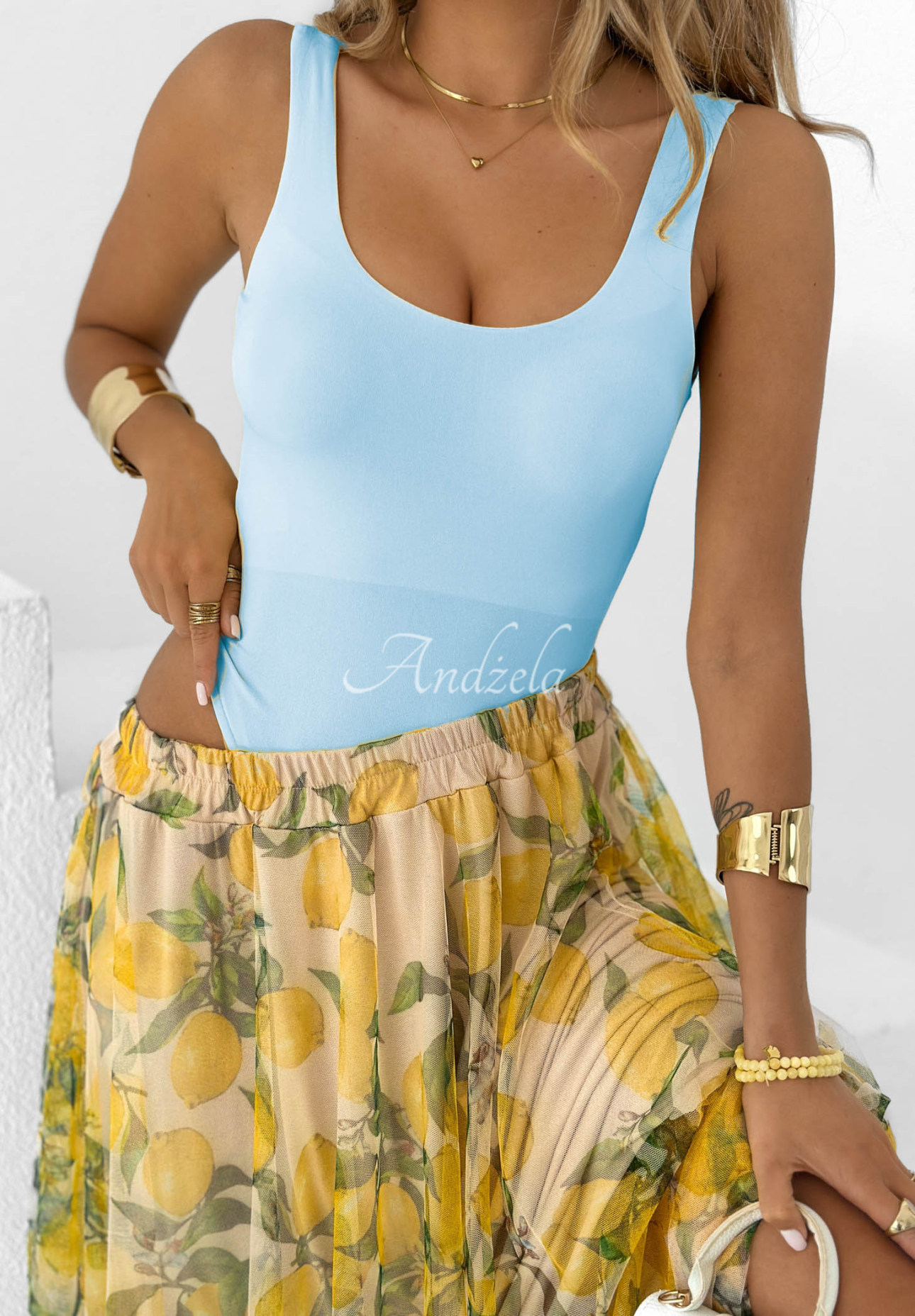 Body na ramínka Hold My Heart blankytné