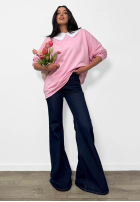 Mikina z wiązanym kołnierzykiem La Milla Kimberly růžová