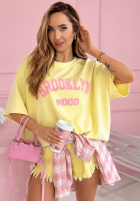 Tričko z napisem Brooklyn Mood žlutá