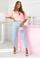 Košile z bufiastymi rękawami Selena pistáciová