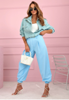 Kalhoty ze ściągaczami If You Want růžové