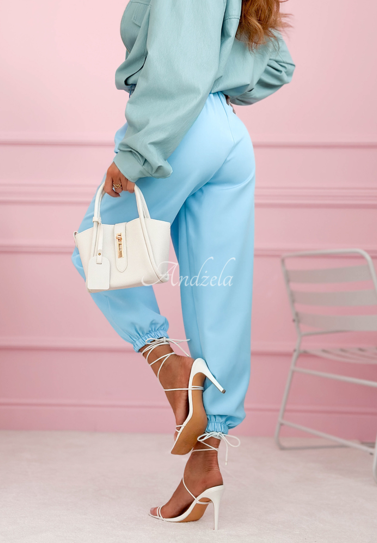 Kalhoty se stahovacími lemy If You Want modré