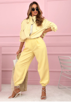 Kalhoty ze ściągaczami If You Want růžové