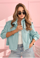 Krátká skórzana Bunda bomberka Marisa žlutá