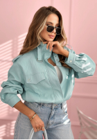 Krátká skórzana Bunda bomberka Marisa žlutá