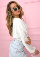 Gorsetowa Halenka z marszczeniami Another Look Bílá