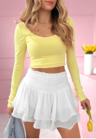 Spódnico-spodenki z falbanką All Over Again Bílá