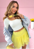 Spódnico-spodenki z falbanką All Over Again Bílá