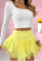 Spódnico-spodenki z falbanką All Over Again Bílá