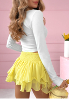 Spódnico-spodenki z falbanką All Over Again Bílá