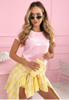 Tričko z napisem Sempre Ti pudrová růžová