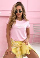 Tričko z napisem Sempre Ti pudrová růžová