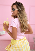 Tričko z napisem Sempre Ti pudrová růžová