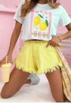 džínové  Kraťasy z szerokimi nogawkami Endless Blue modré