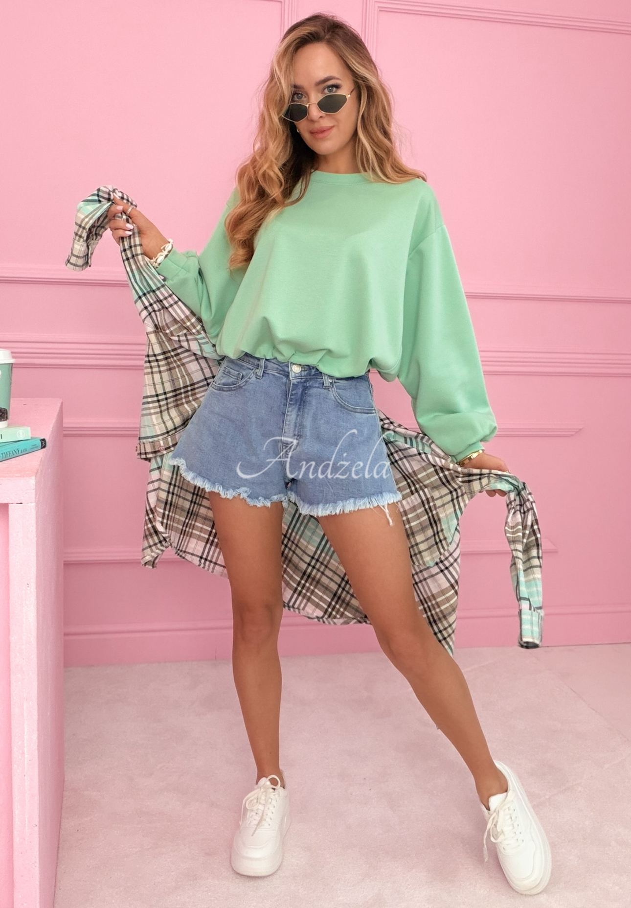 Mikina se stahovacím lemem Lorraine pistáciová