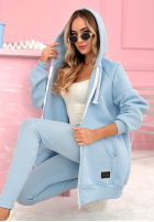 Rozpinana Mikina s kapucí Siempre blankytná  II