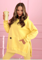 Mikina z kieszenią i kapturem Siempre růžová