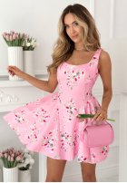 Rozkloszowana Šaty mini na ramiączkach Belladonna ecru