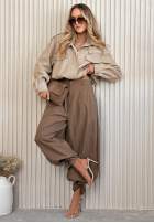 Krátká skórzana Bunda bomberka Marisa žlutá