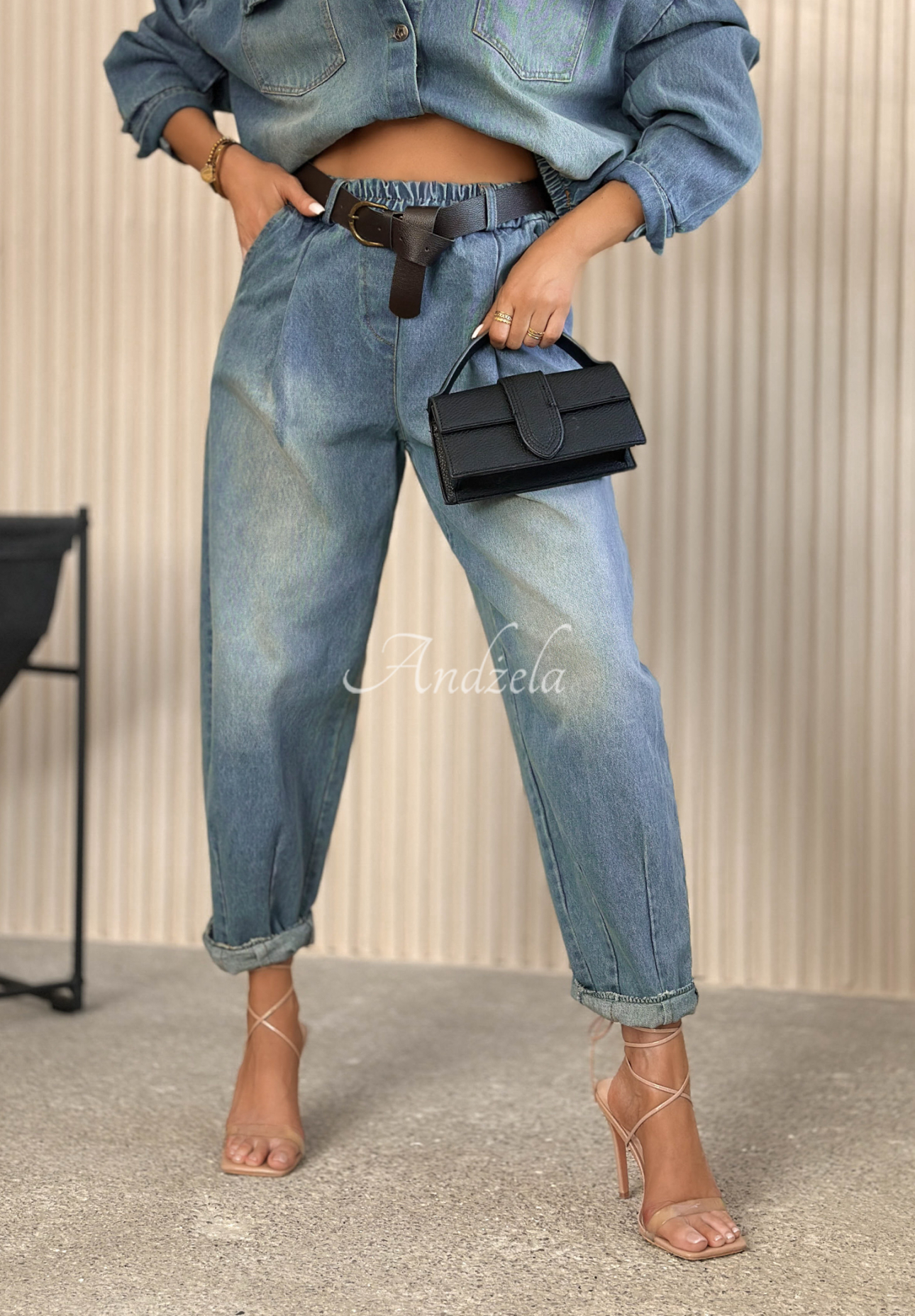 Džíny balloon Alessia modré