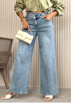 Kalhoty džínové  wide leg Mayla modré