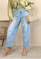 Kalhoty džínové  balloon Michelle světle modré