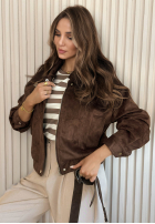 Skórzana Bunda bomberka Just A Mistake čokoládová