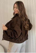 Skórzana Bunda bomberka Just A Mistake čokoládová