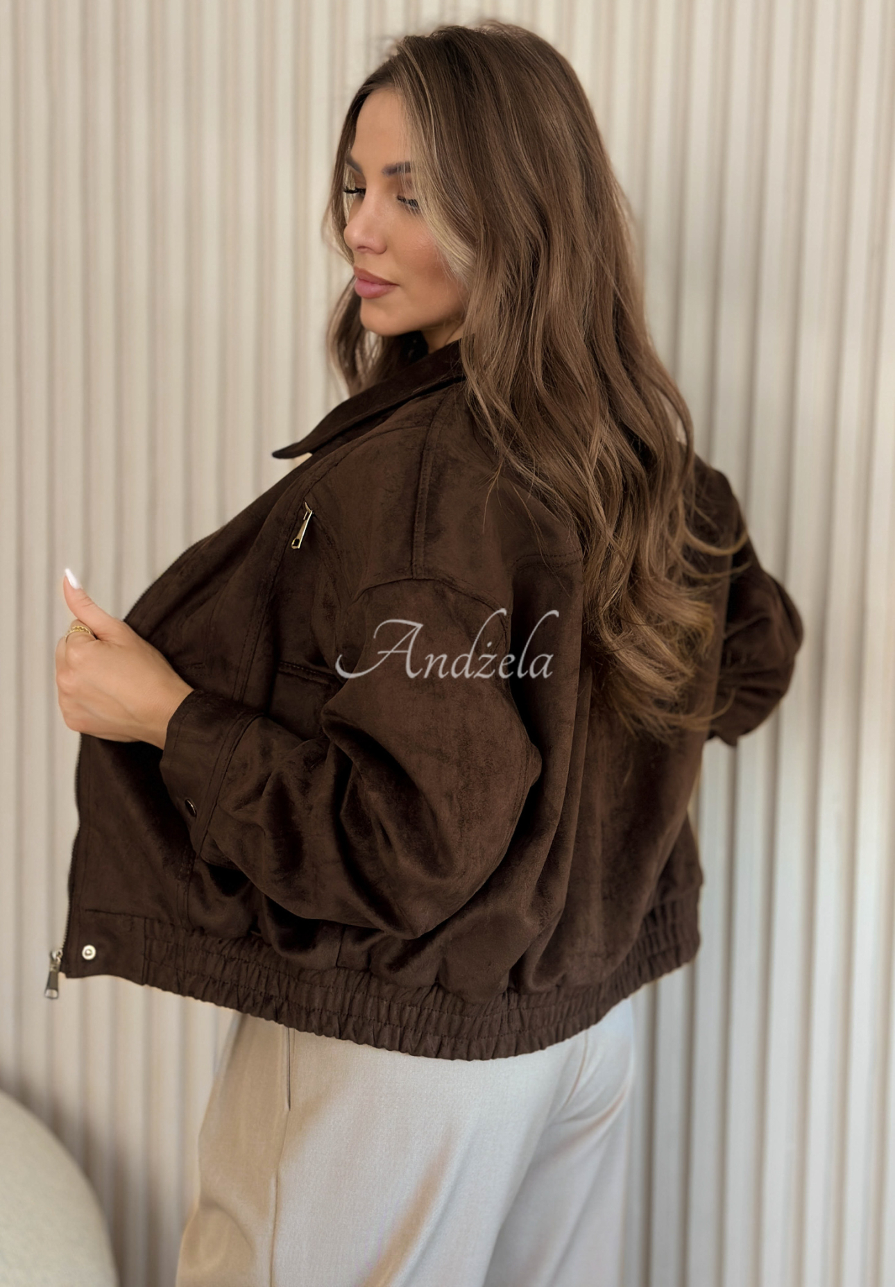 Semišový křivák Just A Mistake čokoládová