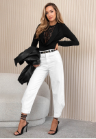 Body longsleeve z koronką na dekolcie The It Girl černé