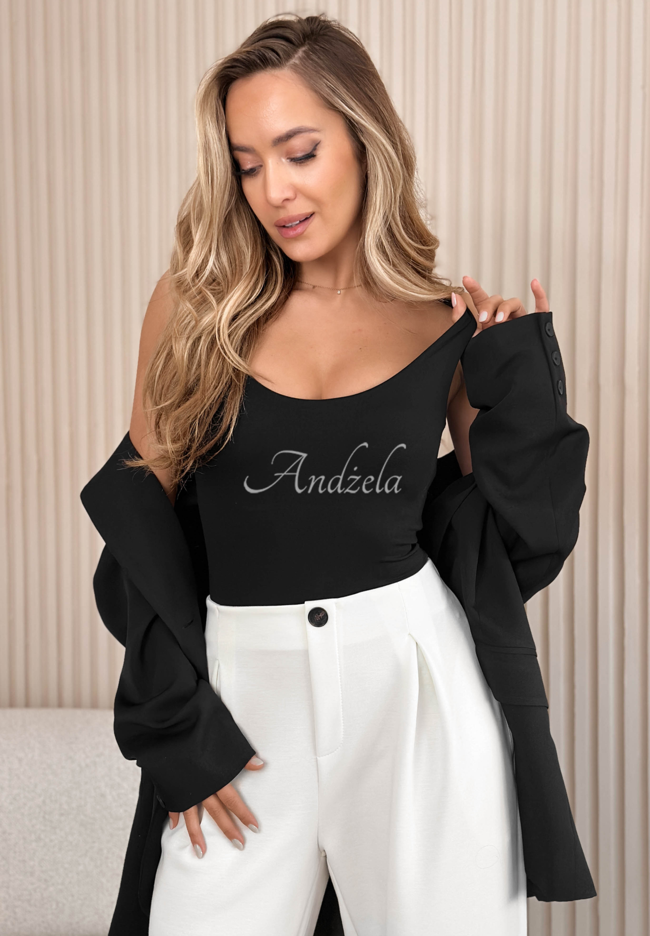 Body na ramínka Hold My Heart černé