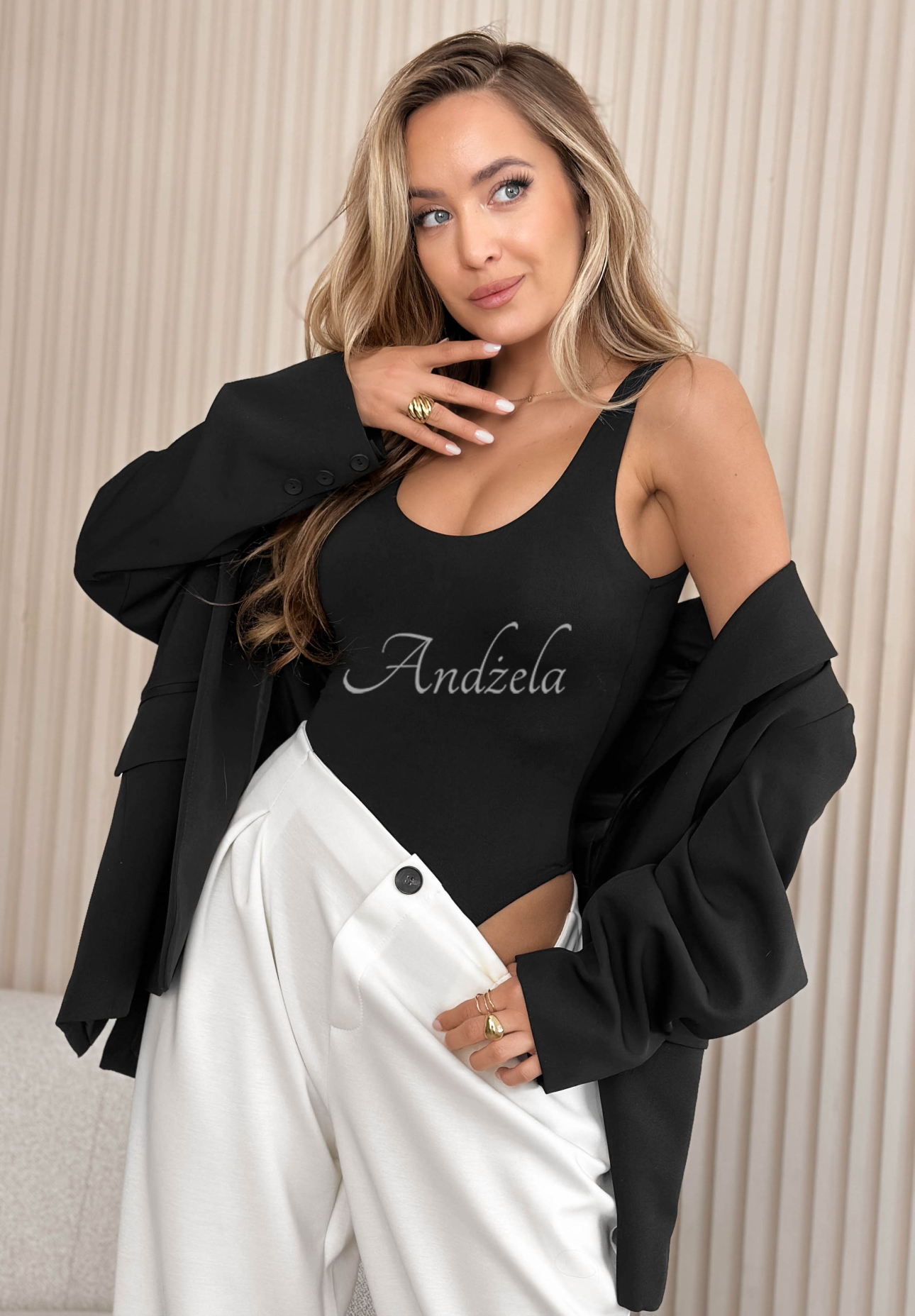 Body na ramínka Hold My Heart černé