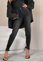 Kalhoty džínové  mom fit Boldly Be You tmavě šedý