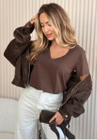 Tričko z dekoltem Mariella pistáciový