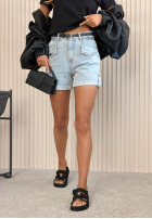 džínové  Kraťasy z paskiem i kieszeniami Antalya velbloudí