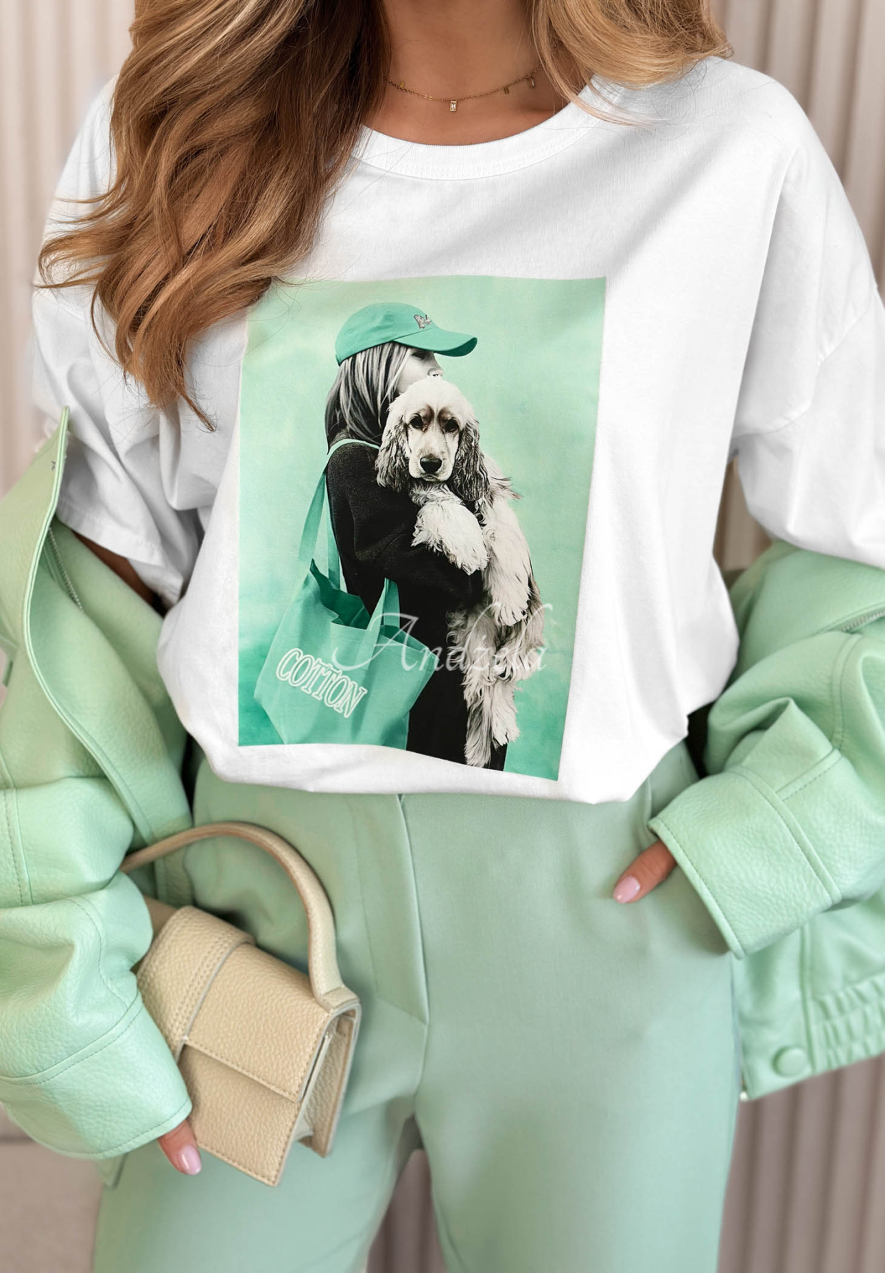 Bavlněné tričko s potiskem Matilda Bílá