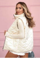 Krátká Prošívaná Vesta Spring Cloud ecru