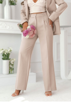 Eleganckie Kalhoty Cigaretky  Perfect Timing pudrová růžová